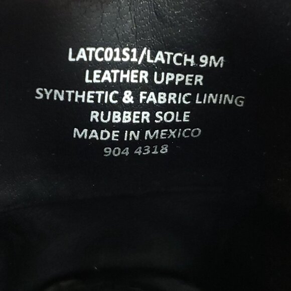 Steve Madden Womens Size 9 Black Leather Lace-Up Block High Heel Ankle Boots - Picture 9 of 9